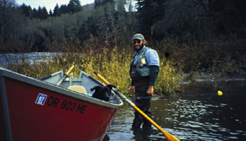 Guided fly fishing trip on the McKenzie River near Eugene, Oregon
